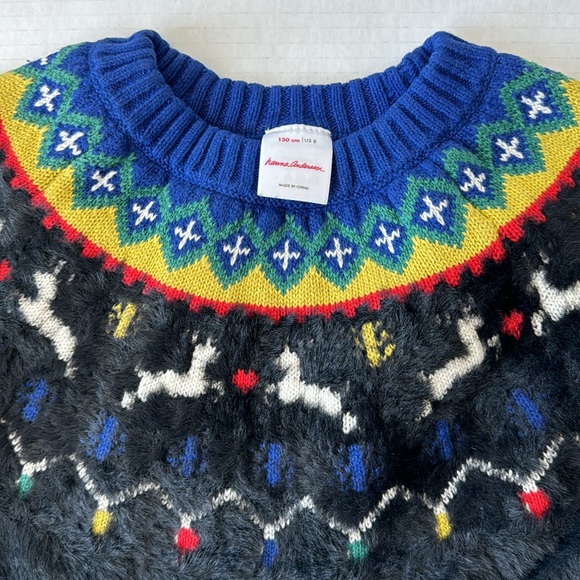 NWOT Festive Fair Isle Pullover Size 130cm/US 8 - Picture 3 of 10